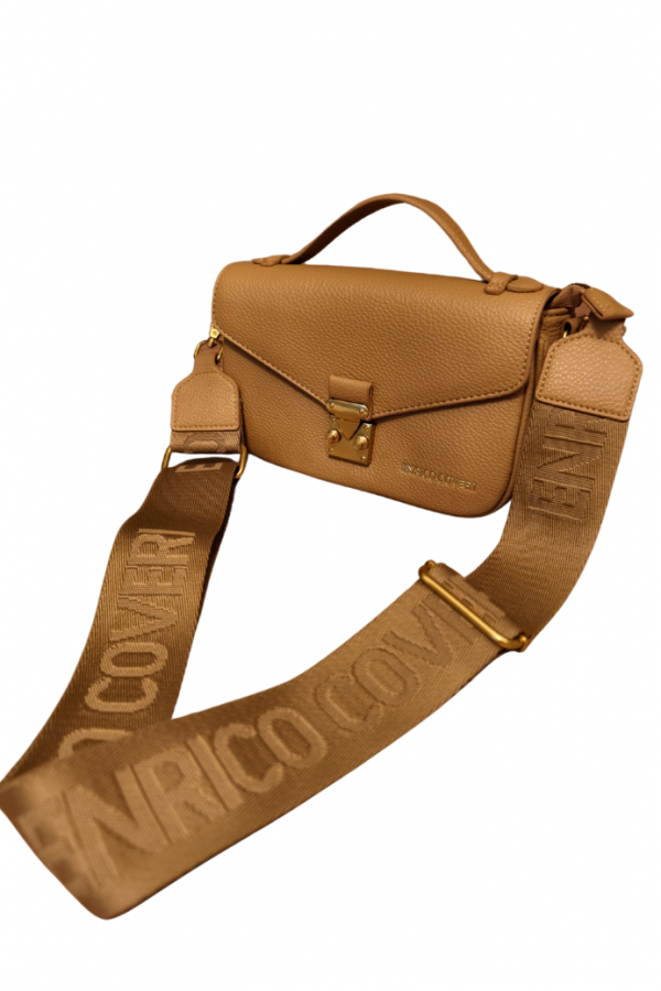 Malá crossbody kabelka Enrico - svetlohnedá